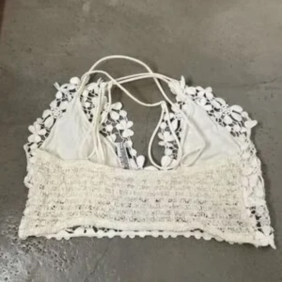 Free People Lace Bralette, Ivory NWOT size M - Picture 3 of 5